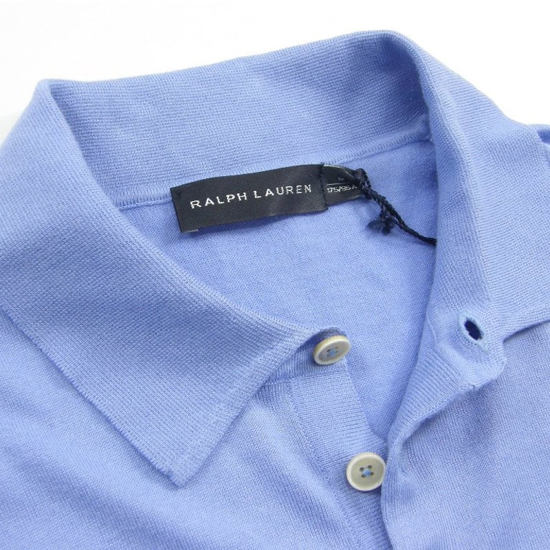 【新品】Ralph Lauren／Black Label／ソリッド／Italy製 Ralph Lauren Black Label, Black Round Collar T-Shirt, Size L