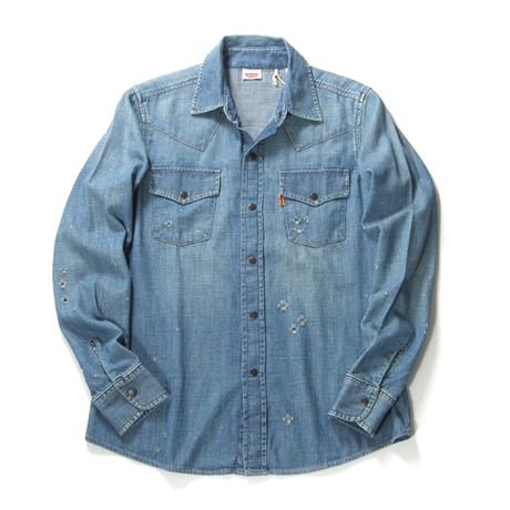 Levi's ／ リーバイス　オレンジタブ デニムシャツ ウエスタンシャツ 長袖シャツ 70s Light Weight Den Female ｜ オールシーズン　（No.300482）