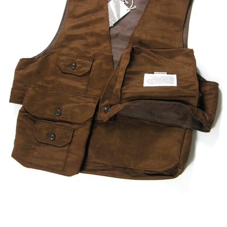 ENGINEERED GARMENTS ／ エンジニアドガーメンツ　Fowl Vest フェイクスエード ベスト アメリカ製 ブラウン ｜ 秋冬　（No.371020）