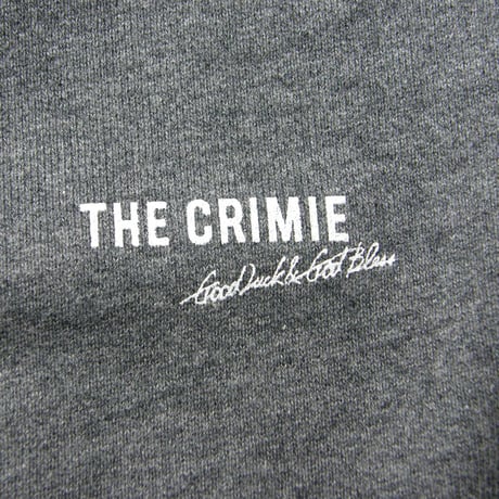 CRIMIE / クライミー　ポケット スウェット SMALL LOGO CREW NECK SWEAT トレーナー プルオーバー ジップポケット クルーネック ロゴ グラフィック チャコール グレー