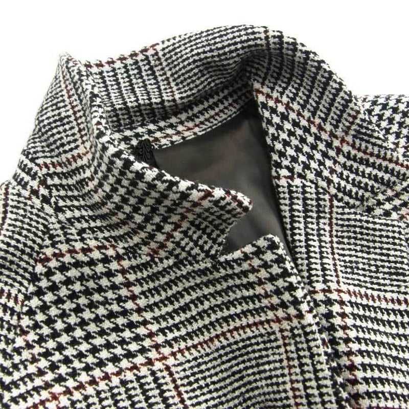 ムッシュニコル チェスターコート M ツイード チェック ウール ベルト