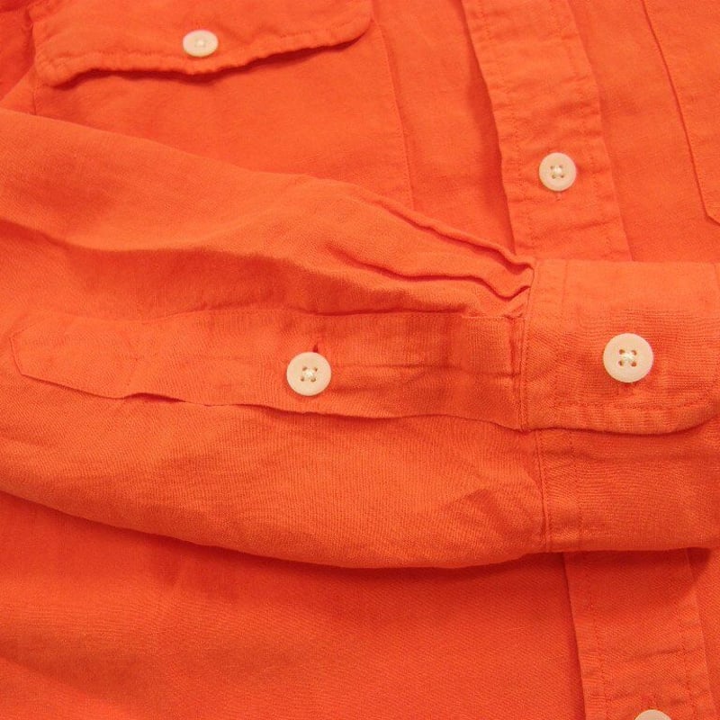 Ralph Lauren / ラルフローレン ロールアップ 長袖シャツ リネン