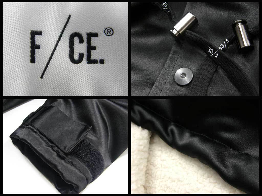 F/CE. エフシーイー サテン コーチジャケット ボア ブラック F/CE