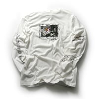 Carne Bollente ／ カルネボレンテ　アート 刺繍 ロンT 長袖 Tシャツ カットソー Three Asses L/S Tee ホワイト ｜ 春 秋冬　（No.360660）