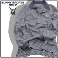 SUNNY SPORTS GOLF ／ サニースポーツ ゴルフ　YALE ポロシャツ 長袖ポロシャツ カットソー ボーダー チャコール ｜ 春 秋冬　（No.352405）