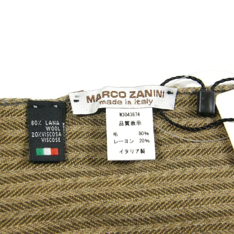 MARCO ZANINI ／ マルコザニーニ　ペイズリー柄 ウール混 マフラー イタリア製 マスタード ｜秋冬　（No.243138）