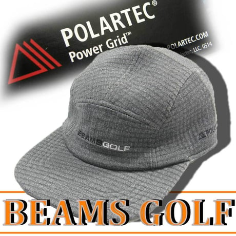 BEAMS GOLF × POLARTEC Power Grid / ビームスゴルフ ポーラテック パワーグリッド　キャップ 保温 ブロックフリース 帽子 ジェットキャップ ORANGE LABEL