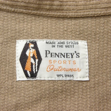 PENNEYS ／ ペニーズ　コーデュロイ カーディガン 日本製 ブルゾン アウター 60年代 ヴィンテージ ベージュ｜ 春 秋冬