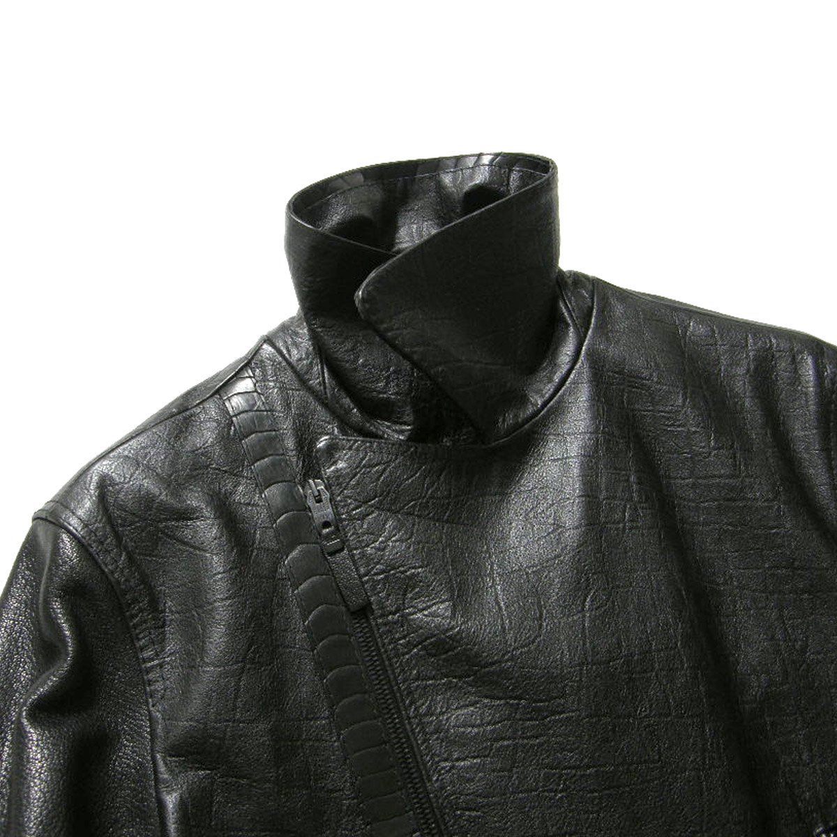 BALENCIAGA ／ バレンシアガ オーストリッチ やぎ革 牛革 ライダース