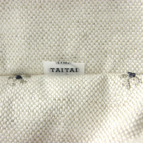 TAITAI × YOSHIOKAIRYOUTEN ／ タイタイ × 吉岡衣料店　スカル刺繍 リネン ショッピングバッグ 日本製 オフホワイト ｜ オールシーズン　（No.353668）