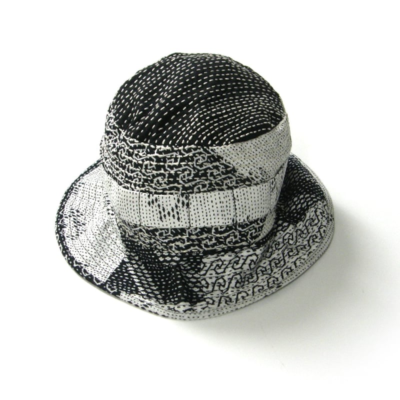 襤褸　継ぎ接ぎ刺し子　リバーシブル　ハット 襤褸 継ぎ接ぎ刺し子 リバーシブル ハット