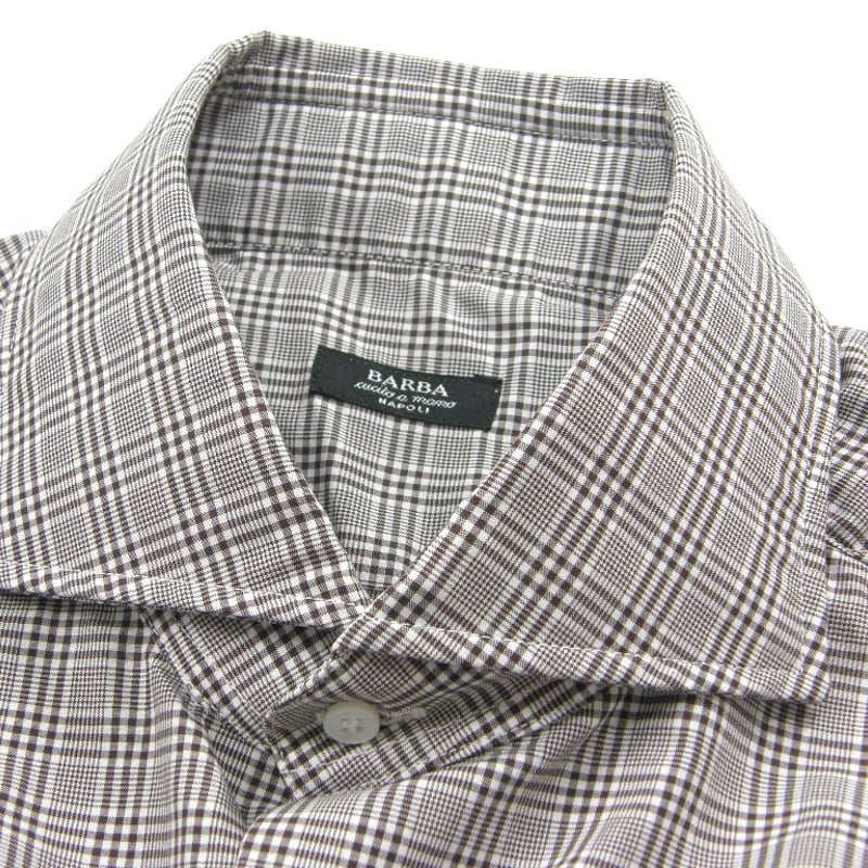 BARBA / バルバ 長袖シャツ イタリア製 コットンシャツ チェック 