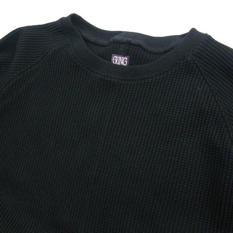 GUNG HO / ガンホー ポケット付き 肉厚 ワッフル ロンT ヘビーオンス  