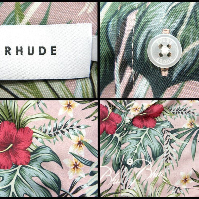 ルード ハワイアンシャツ アメリカ製 USA RHUDE ／ ルード ボタニカル アロハシャツ アメリカ製 半袖