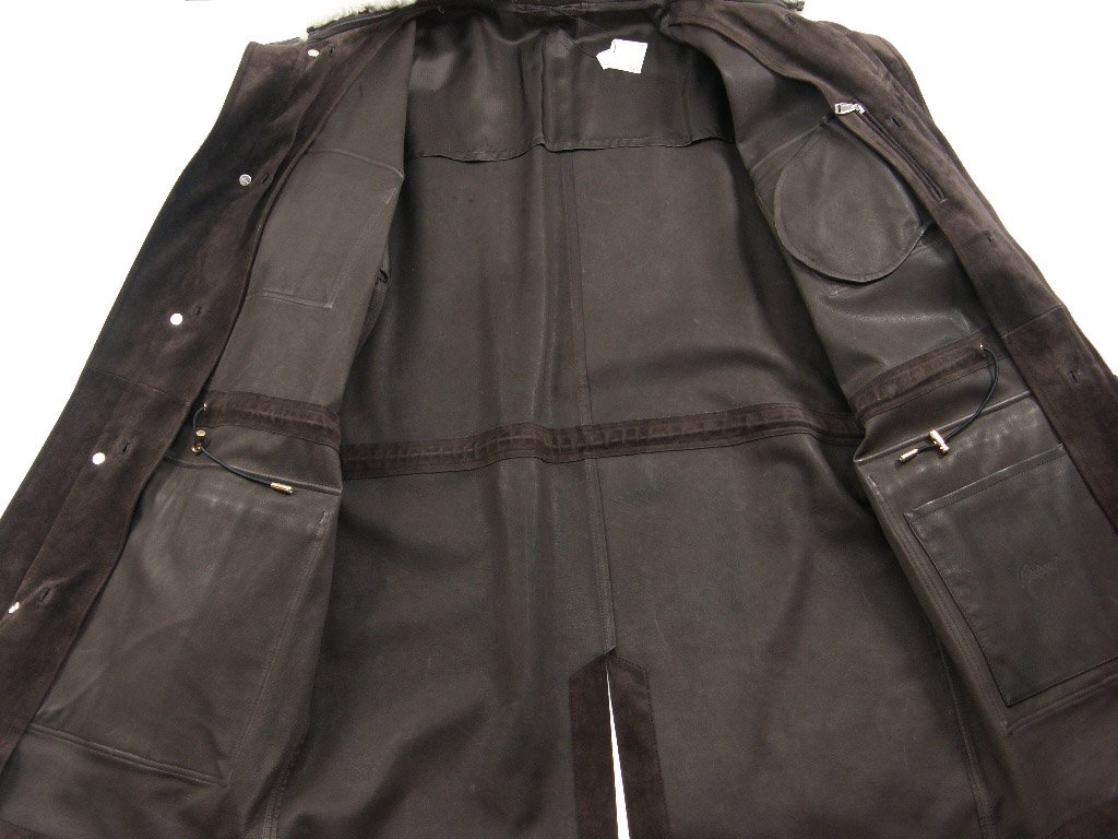 イタリア製 Brioni ブリオーニ ヘリンボーン ツイード コート ネイビー