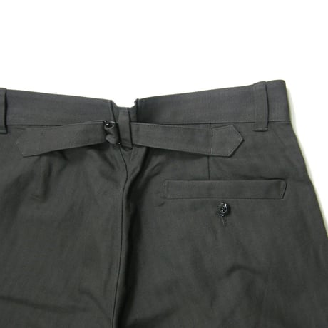 ETS.MATERIAUX ／ マテリオ　ショートパンツ ワークパンツ フレンチワーク 綿 コットン 麻 リネン チャコール グレー ハーフパンツ ヘリンボーン ｜ 春夏　（No.353332）