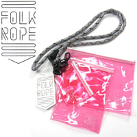 FOLK ROPE ／ フォークロープ　極太ストラップ + クリアポーチ 【3点セット】 日本製 ピンク ｜ オールシーズン　（No.344450）