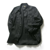 NEEDLES ／ ニードルズ　リネン ワークシャツ 日本製 長袖シャツ ブラック ｜ オールシーズン　（No.360376）