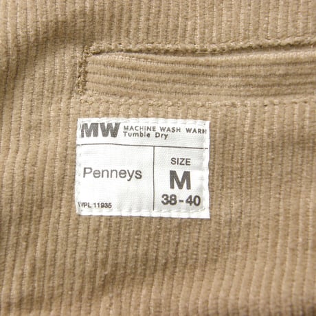 PENNEYS ／ ペニーズ　コーデュロイ カーディガン 日本製 ブルゾン アウター 60年代 ヴィンテージ ベージュ｜ 春 秋冬