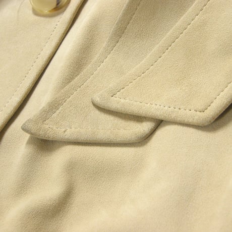 RALPH LAUREN BLACK LABEL ／ ラルフローレン ブラックレーベル　羊革 ヌバックレザー コート USA製 ベージュ ｜ 秋冬　（No.271257）