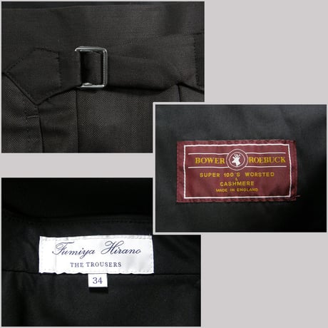 Fumiya Hirano THE TROUSERS × BOWER ROEBUCK ／ フミヤヒラノザトラウザーズ × バウアーローバック　トラウザーズ 日本製 パンツ REGENT