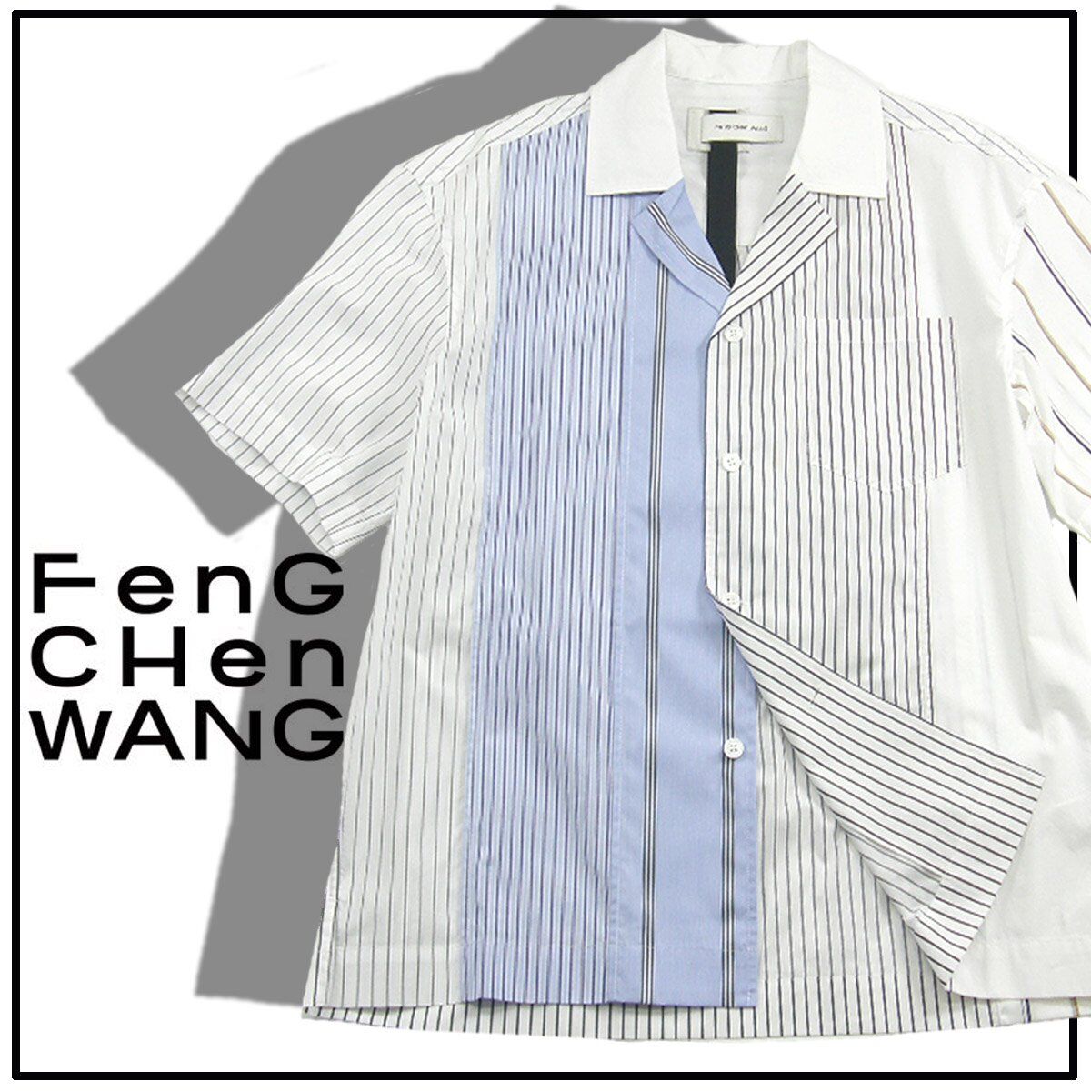 Feng Chen Wang / フェンチェンワン パッチワーク 半袖シャツ ビッグ 