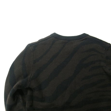 GOLDEN GOOSE DELUXE BRAND ／ ゴールデングース　ウール ニット イタリア製 セーター ゼブラ ブラック ブラウン ｜ 秋冬　（No.301284）