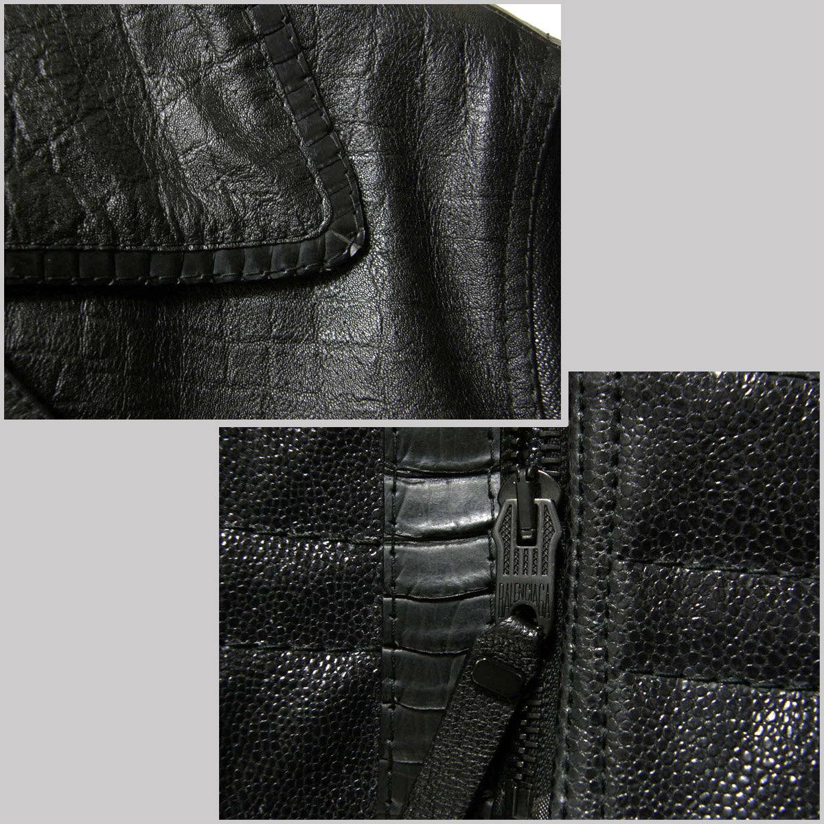 BALENCIAGA ／ バレンシアガ オーストリッチ やぎ革 牛革 ライダース