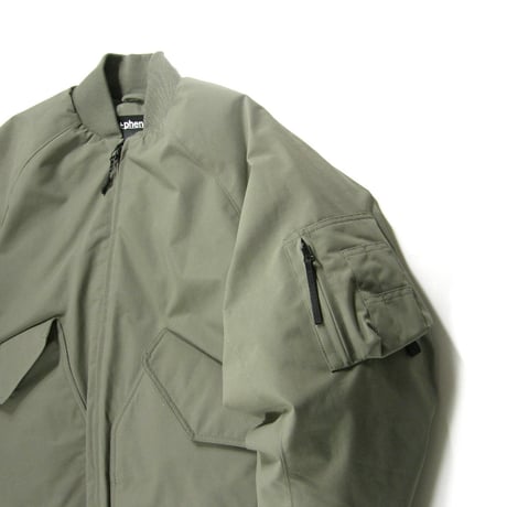 +phenix × WINDSTOPPER プロダクト by GORE‑TEX LABS ／ プラスフェニックス × ウィンドストッパー ゴアテックス　MA-1 ダウンジャケット ｜ 秋冬