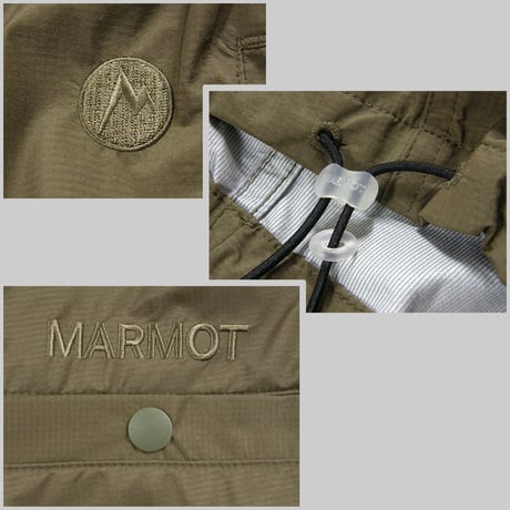 MARMOT CAPITAL ／ マーモット キャピタル　耐久撥水 耐水 透湿 防風 クロップド シェルパンツ カーキ ｜ オールシーズン　（No.380266）