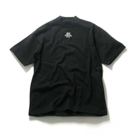 NEW VINTAGE GOLF ／ ニューヴィンテージゴルフ　モックネック Tシャツ 日本製 Embroidery Logo Mock Neck ブラック ｜ オールシーズン　（No.370621）