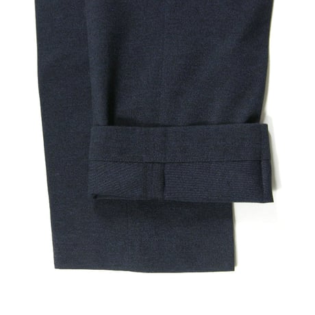 MACKINTOSH LONDON ／ マッキントッシュ ロンドン　メランジ バーズアイ ストレッチ パンツ ジャージー生地 スラックス ネイビー ビジネスカジュアル ｜ 春夏 秋