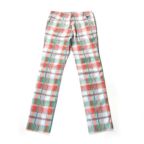 BEAMS GOLF × VIRTUAREX ／ ビームスゴルフ × バーチャレクス　撥水 ストレッチ パンツ マドラスチェック モナリザプリント ｜ 春夏 雨の日