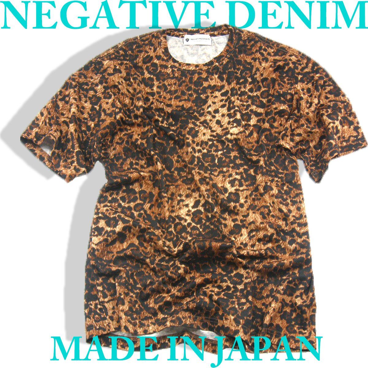 NEGATIVE DENIM / ネガティブデニム 半袖 Tシャツ 日本製 レオパード 