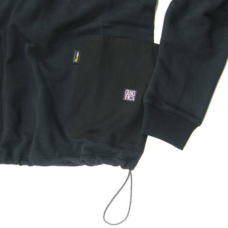 GUNG HO × CORDURA ／ ガンホー × コーデュラ　パーカー スウェット フーディー RANGLAN PULL HOODIE ブラック ｜ 春 秋冬　（No.351918）