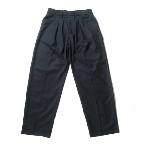 FARAH × JOURNAL STANDARD ／ ファーラー × ジャーナルスタンダード　ツータック ワイド テーパード パンツ トラウザーズ ネイビー ｜ オールシーズン　（No.370508）