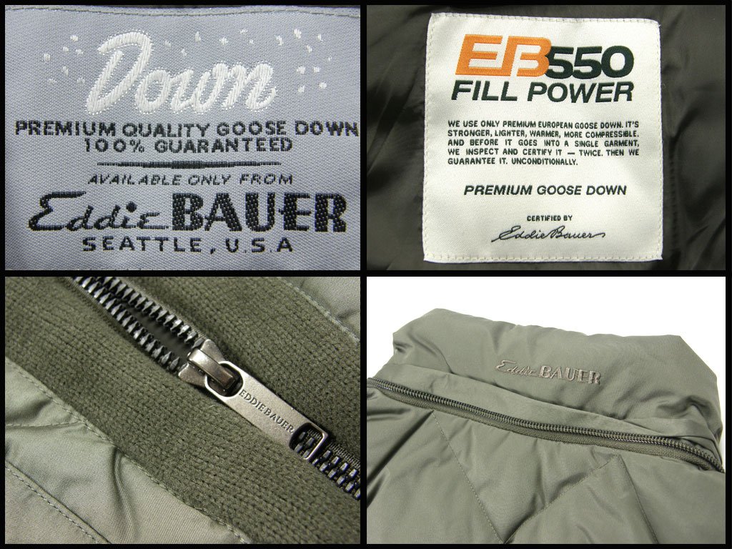 Eddie Bauer / エディーバウアー キルト グースダウンジャケット PREMIUM