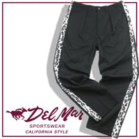DEL MAR SPORTSWEAR ／ デルマースポーツウェア　レオパード ライン パンツ ワンタック スラックス ワンタック デルマースポーツウェアー 側章 モノトーン ｜ オールシーズン