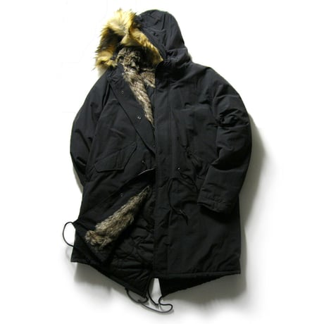 KIFFE ／ キッフェ　取り外し可能 ファー付き M-51 中綿 モッズコート ブラック ｜ 秋冬　（No.342868）