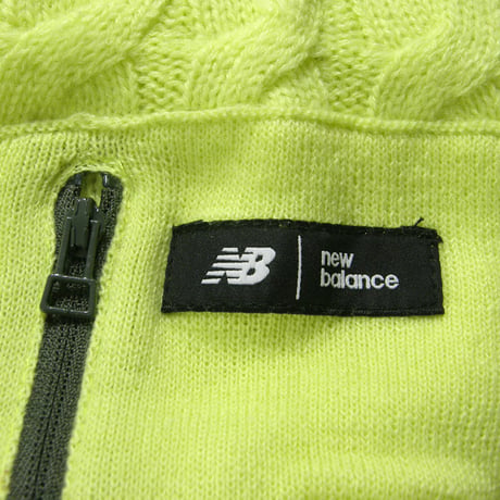 new balance golf × VOLMTEX ／ ニューバランスゴルフ　毛玉を軽減 クルーネックニット プルオーバー ニット セーター イエロー ｜ 秋冬
