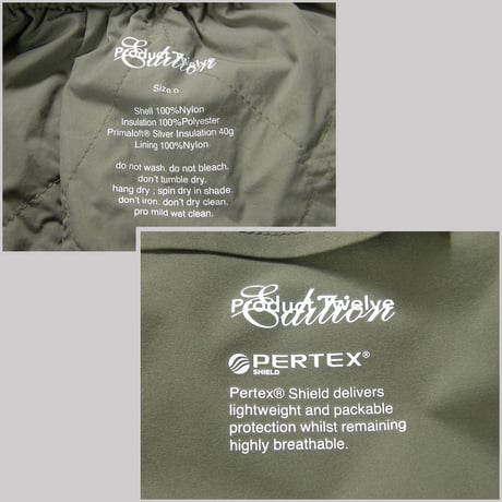 Edition × Product Twelve × PRIMALOFT × PERTEX ／ エディション × プロダクトトゥエルブ × プリマロフト × パーテックス　パンツ カーキ ｜ 秋冬