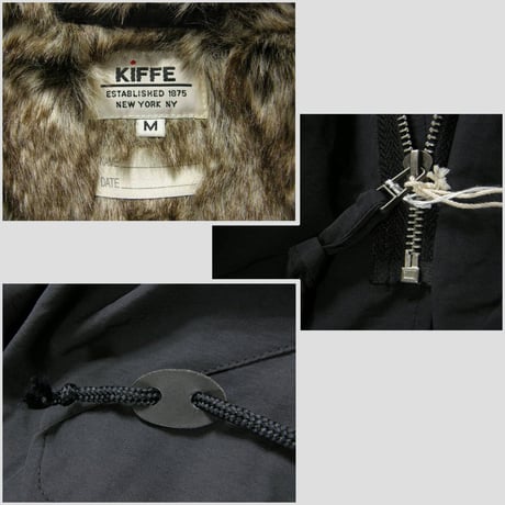 KIFFE ／ キッフェ　取り外し可能 ファー付き M-51 中綿 モッズコート ブラック ｜ 秋冬　（No.342868）