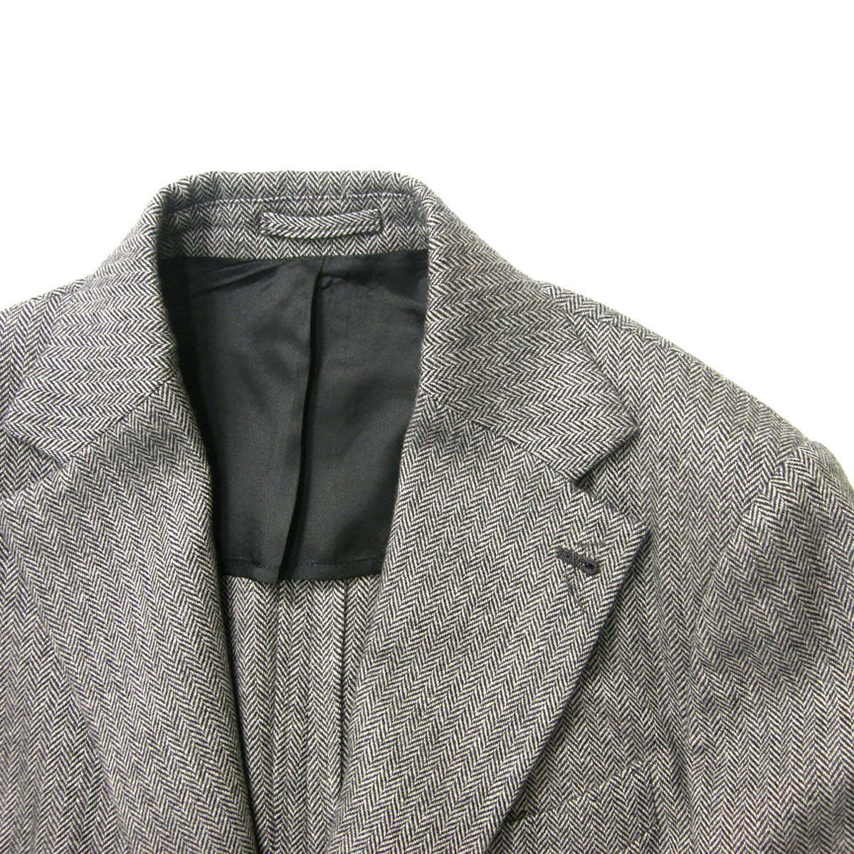 Finjack 現行 テーラードジャケット カシミヤ100% 44 ヘリンボーン Finjack 現行 テーラードジャケット カシミヤ100% 44 ヘリンボーン