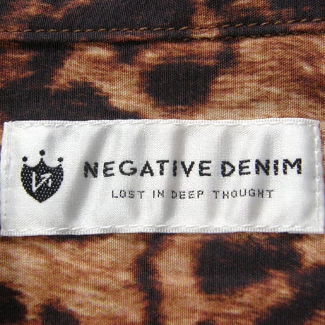 NEGATIVE DENIM ／ ネガティブデニム　レオパード 長袖シャツ 日本製 国産デニム 岡山 児島 ジャパンブルー ｜ オールシーズン　（No.350032）
