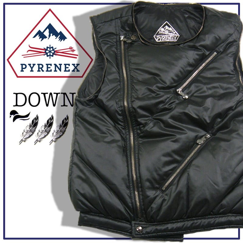PYRENEX / ピレネックス ライダース ダウン ベスト フランス製 PYRENEX / ピレネックス ライダース ダウン ベスト フランス製