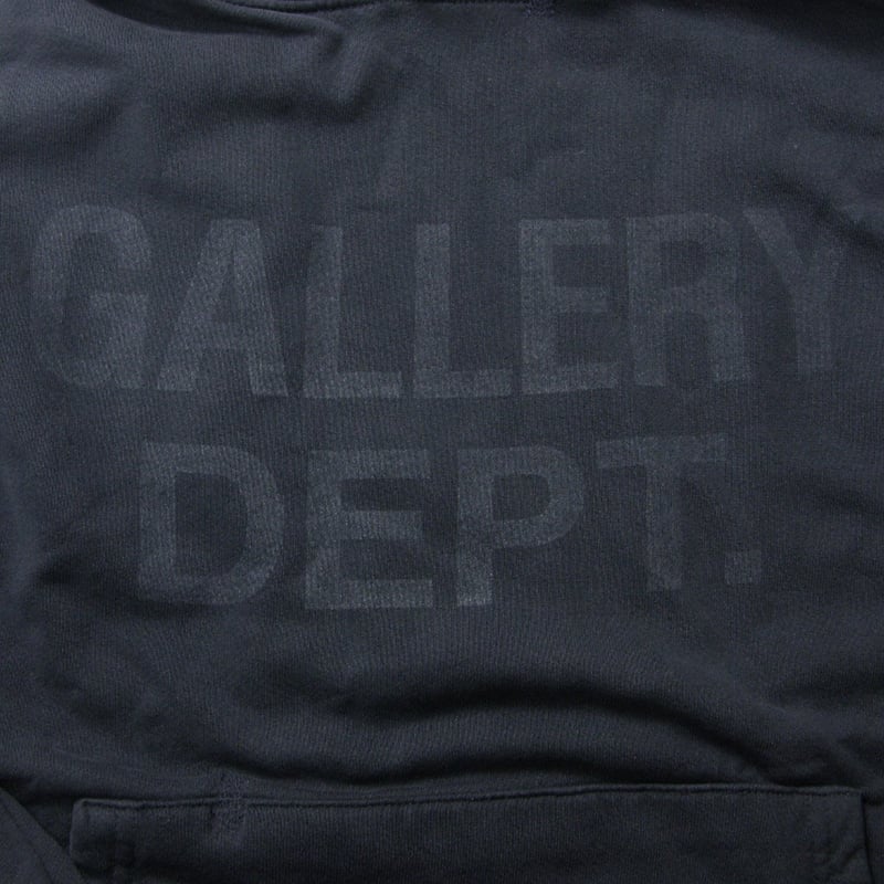 gallery dept ロゴパーカー　ブラック　M ギャラリーデプト GALLERY DEPT. ／ ギャラリーデプト パーカー アメリカ製 フーディー