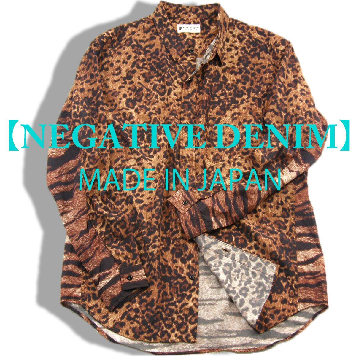 NEGATIVE DENIM / ネガティブデニム 長袖シャツ 日本製 綿レーヨン 