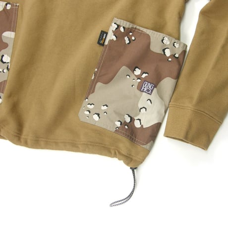GUNG HO × CORDURA ／ ガンホー × コーデュラ　パーカー スウェット フーディー RANGLAN PULL HOODIE カーキ ｜ 春 秋冬　（No.351940）