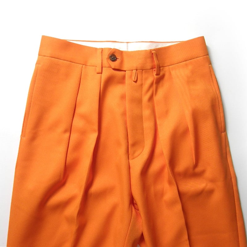 NEAT CHINO タックパンツ 46 オレンジ NEAT｜COLOR COTTON DUCK PANTS - Orange｜PRODUCT｜Continuer