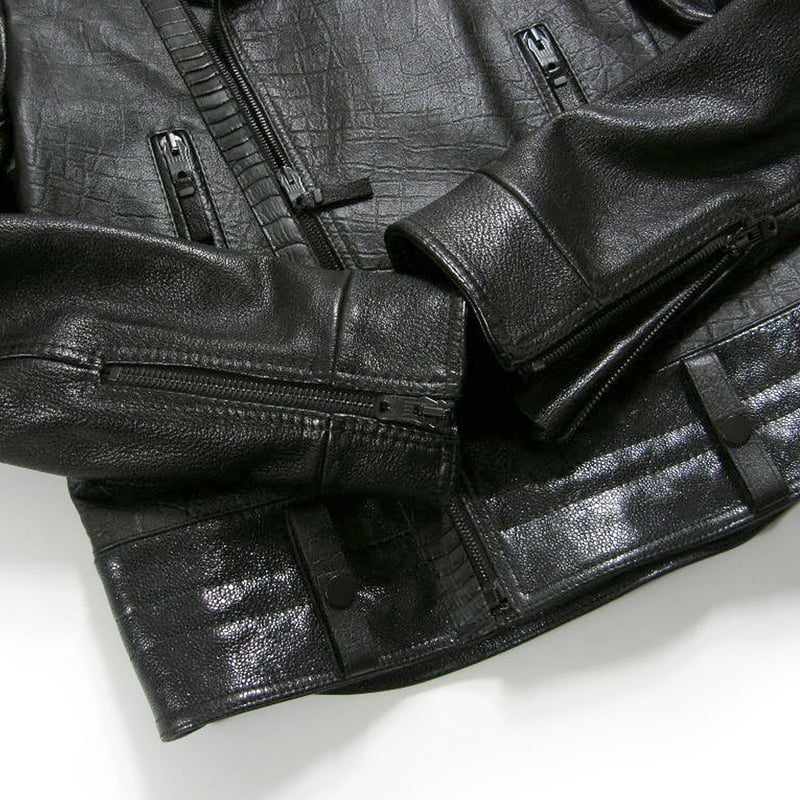 BALENCIAGA ／ バレンシアガ オーストリッチ やぎ革 牛革 ライダース